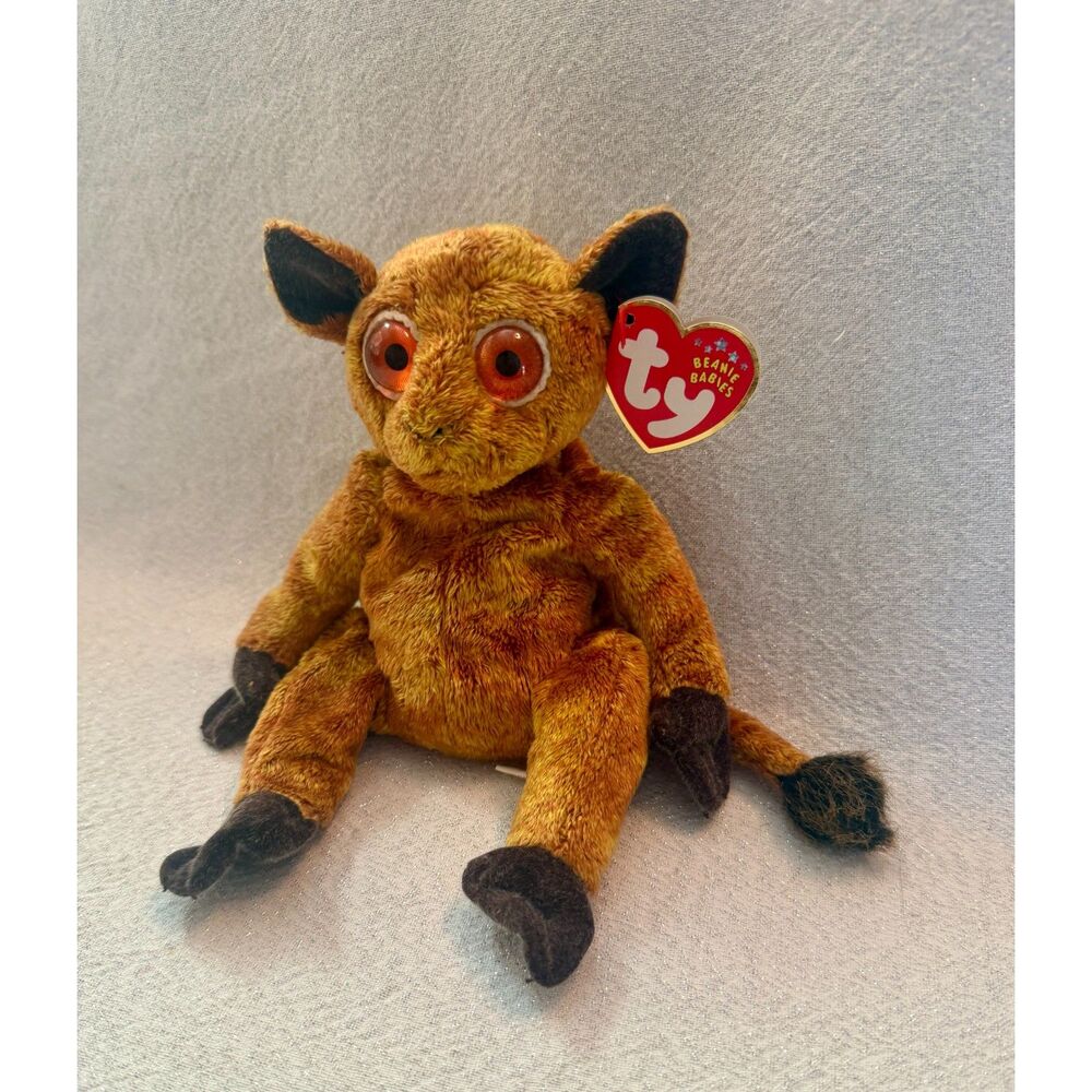 Ty Beanie Baby 2001 GIZMO the Lemur (8 Inch) NEW MWMTs Plush Stuffed Animal Toy